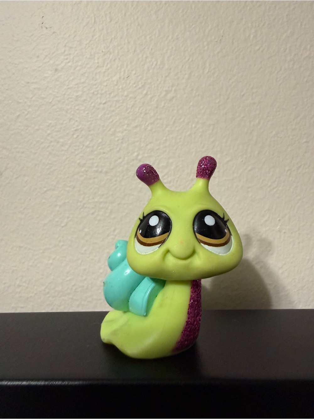 Littlest Pet Shop LPS #2218 Green Snail Glitter Hasbro Authentic